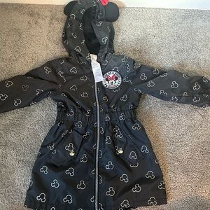 Like new Disney Minnie mouse rain jacket girls size 3t